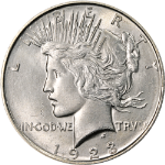 1923-D Peace Dollar - Hairlines