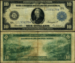 FR. 951 A $10 1914 Federal Reserve Note San Francisco Fine+