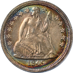 1849-P Seated Liberty Dime ANACS MS60 Details Great Eye Appeal Strong Strike