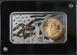 2021 Gold American Eagle $5 35th Anniversary Gold &amp; Silver Bar Issue - OGP COA