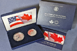 2019 Pride of Two Nations Limited Ed. 2-Coin Set Enhanced ASE &amp; Maple Leaf STOCK