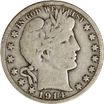 1914-S Barber Half Dollar