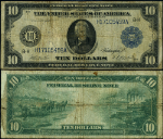 FR. 934 $10 1914 Federal Reserve Note St. Louis Fine+ - Small Stain