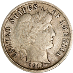 1911-D Barber Dime