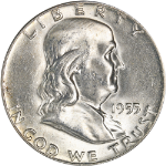 1955-P Franklin Half Dollar - Full Bell Lines