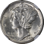 1940-P Mercury Dime NGC MS66 Nice Eye Appeal Nice Luster