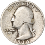 1934-P Washington Quarter - Doubled Die Obverse