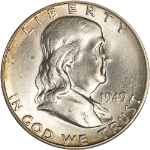 1949-S Franklin Half Dollar