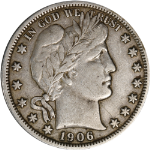 1906-D Barber Half Dollar