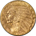 1910-D Indian Gold $5 PCGS MS63 Great Eye Appeal Strong Strike