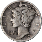 1921-P Mercury Dime Choice F/VF Key Date Superb Eye Appeal Strong Strike