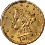 1903 Liberty Gold $2.50 PCGS MS65 Nice Eye Appeal Strong Strike