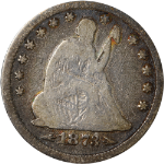 1873-P Seated Liberty Quarter - Arrows