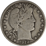 1912-P Barber Half Dollar