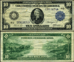 FR. 916 $10 1914 Federal Reserve Note Cleveland VF+