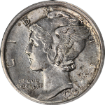 1919-D Mercury Dime Choice AU/BU Superb Eye Appeal Strong Strike