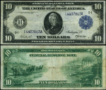 FR. 936 $10 1914 Federal Reserve Note Minneapolis VF