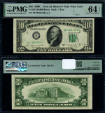 FR. 2013 B $10 1950-C Federal Reserve Note New York B-H Block Choice PMG CU64 EPQ