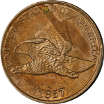 1857 Flying Eagle Cent Choice BU Details Great Eye Appeal Strong Strike