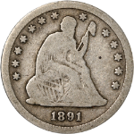 1891-S Seated Liberty Quarter