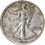 1918-D Walking Liberty Half Nice AU Great Eye Appeal Strong Strike