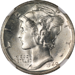 1940-D Mercury Dime NGC MS65 FB Superb Eye Appeal Strong Strike