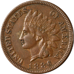 1886 Ty 1 Indian Cent Choice XF+ Great Eye Appeal Nice Strike