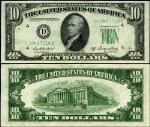 FR. 2011 D $10 1950-A Federal Reserve Note Cleveland D-B Block Gem CU