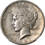 1921 Peace Dollar High Relief NGC Unc Details Nice Luster Strong Strike