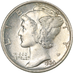 1934-P Mercury Dime