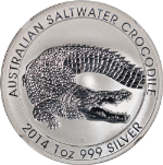 2014-P Australia Silver 1oz $1 Saltwater Crocodile NGC MS70 Early Release STOCK