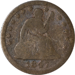 1847-O Seated Liberty Quarter