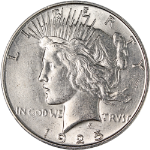 1925-S Peace Dollar - 2 Light Scratches