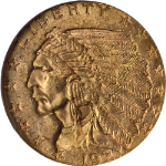 1927 Indian Gold $2.50 NGC MS64 Superb Eye Appeal Strong Strike