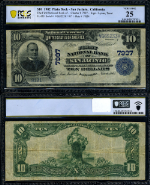 San Jacinto CA-California $10 1902 PB National Bank Note Ch #7997 FNB PCGS VF25