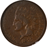 1877 Indian Cent NGC VG10 BN Key Date Great Eye Appeal Nice Strike