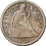 1872-S Seated Liberty Dollar PCGS VF Details Key Date Nice Eye Appeal