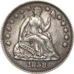 1858-P Seated Liberty Half Dime