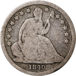 1840-P Seated Liberty Dime - No Drapery