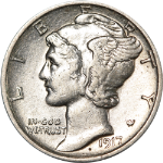 1917-S Mercury Dime