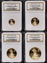 2006-W Gold American Eagle 4 Coin Proof Set NGC PR70 Ultra Cameo Brown Label