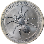 2015-P Australia Silver $1 Funnel-Web Spider NGC MS70 Early Releases