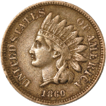 1860 Indian Cent - Pointed Bust