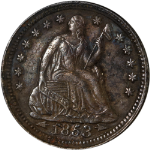 1853-P Seated Liberty Half Dime - Arrows At Date