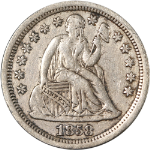 1858-P Seated Liberty Dime