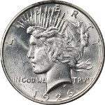 1926-D Peace Dollar PCGS MS62 Nice Eye Appeal Strong Strike