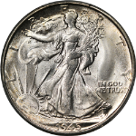 1945-S Walking Liberty Half PCGS MS64 Blast White Nice Eye Appeal