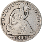 1854-P Seated Half Dollar