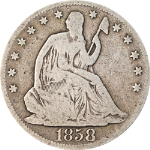 1858-P Seated Half Dollar