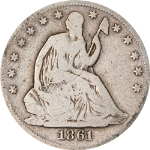 1861-P Seated Half Dollar